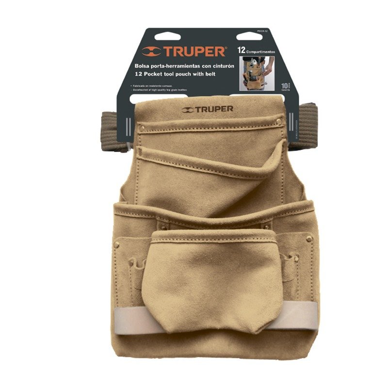 TRUPER POHE-12C Пояс столяра, Шкіра, 12 кишень 260х340мм (1,8мм)