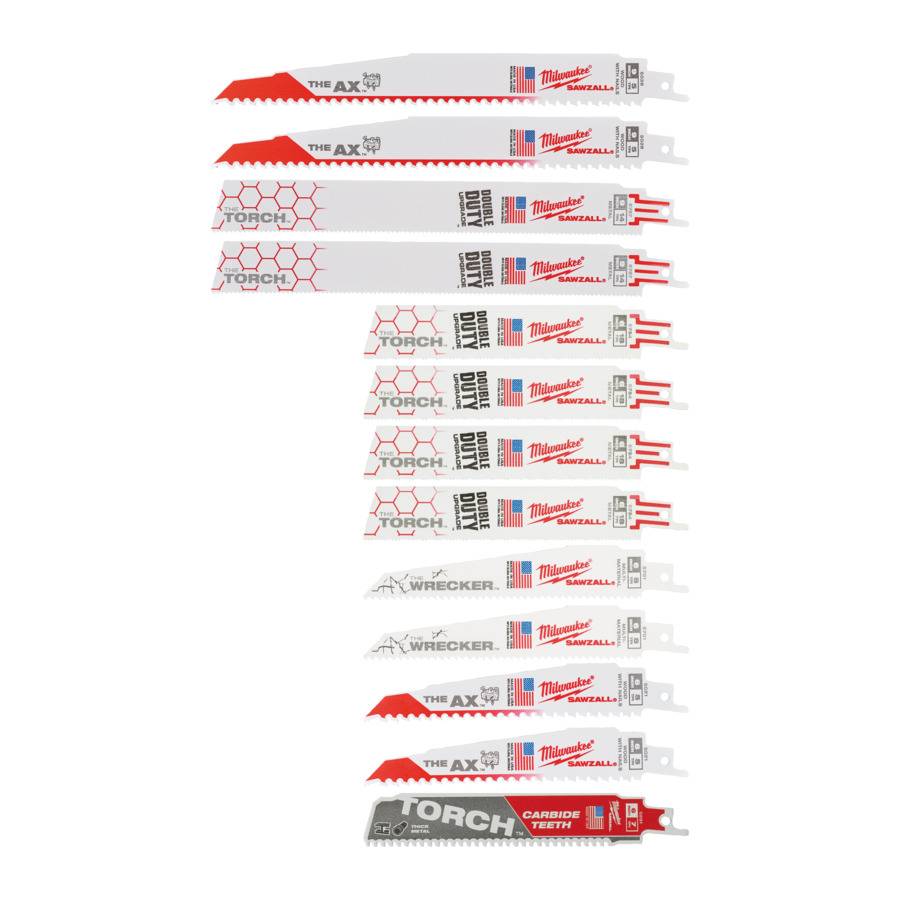 MILWAUKEE Набір полотен для шабельних пил SAWZALL, (13шт) пластиковий футляр