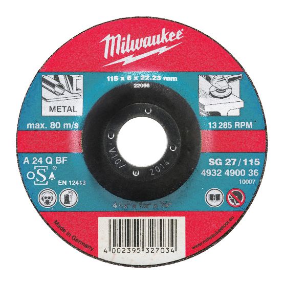 Milwaukee Шлифовальный диск по металлу SG 27 / 125х6 (25шт) для УШМ // 4932490099