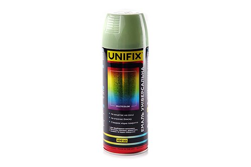Эмаль универсальная акриловая RAL 6021 Зеленый бледный гл. 400мл UNIFIX