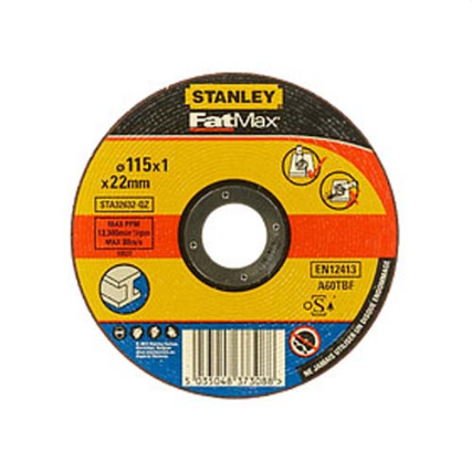 STANLEY Fat Max STA32632 Диск для резки металла, 115x22 мм, толщина 1.0 тип DPC