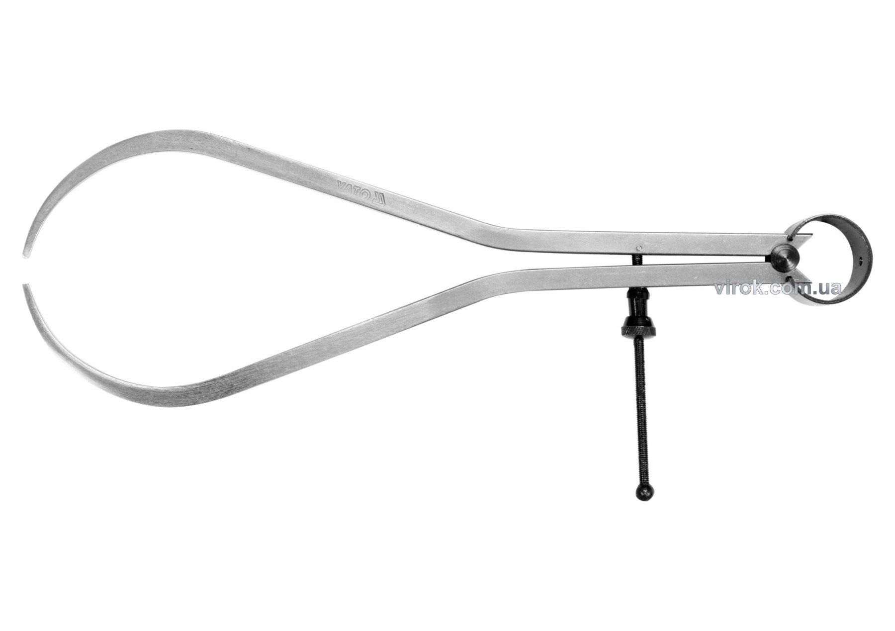 YATO Кронциркуль для зовнішніх вимірів YATO : l= 250 мм, з гвинтовим фіксатором і на пружині  | YT-7