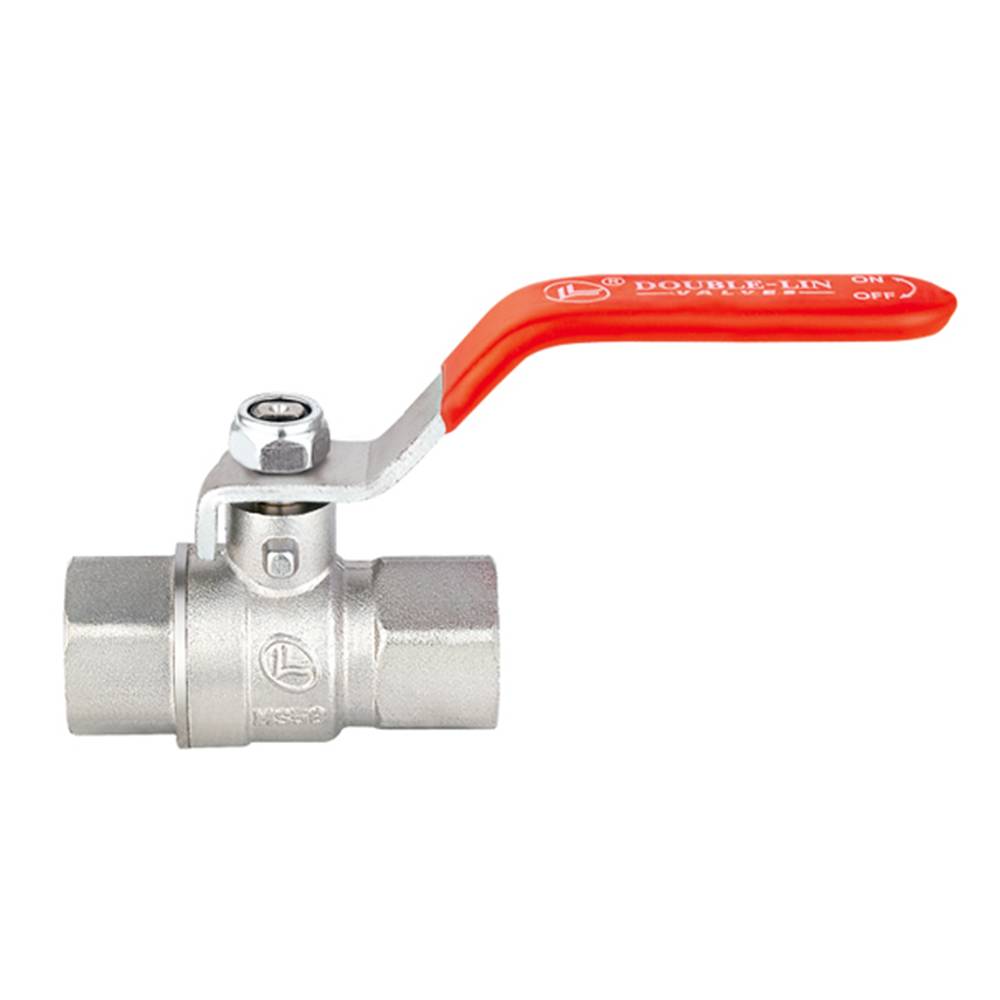 Кран латунний шаровий 2 1/2 різьба В/В ручка Double-lin | 78-037