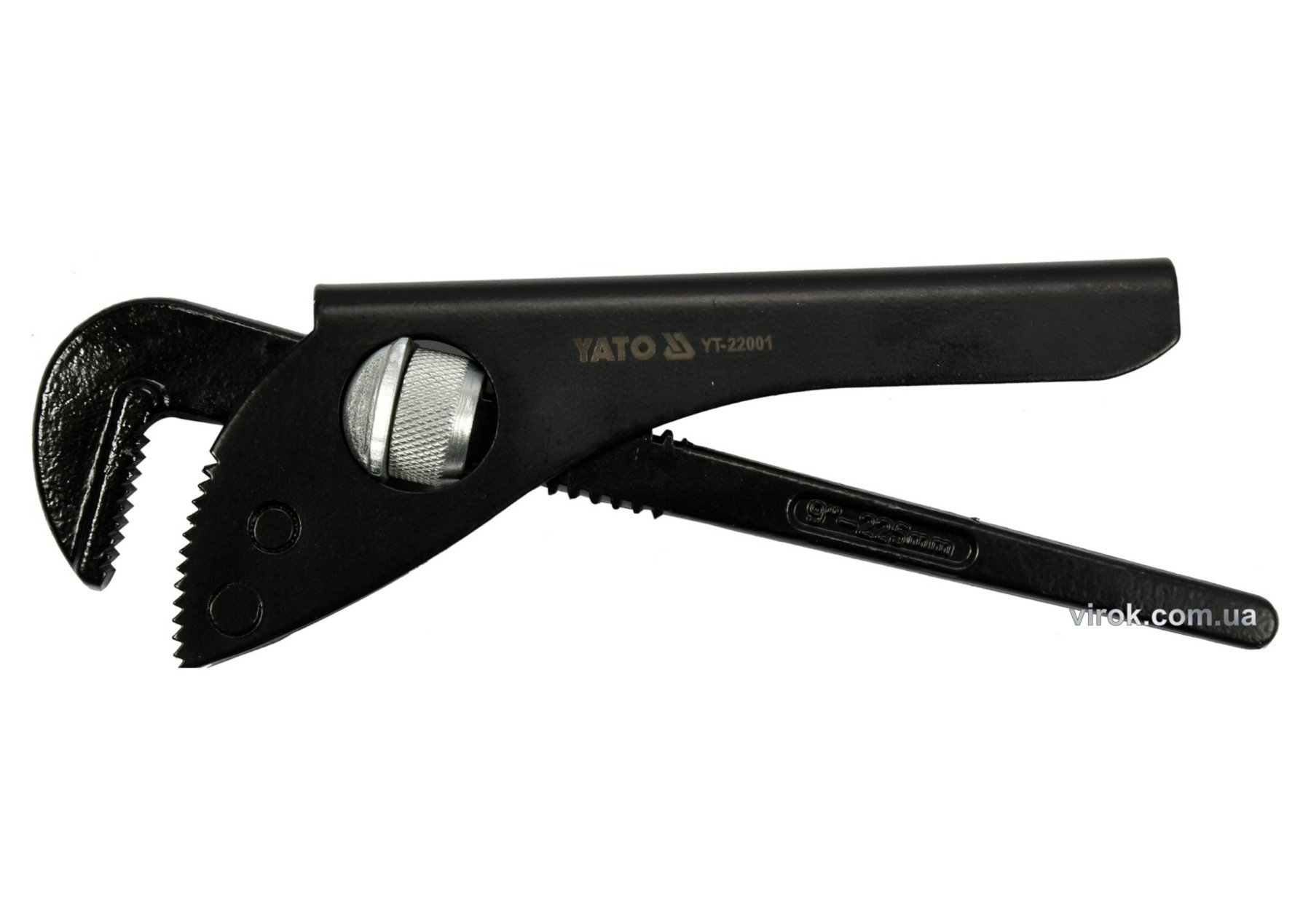 YATO Ключ до труб тип "Німецький" YATO з розвод. губок- 60 мм, глиб.- 30 мм, L = 225 мм (9")  | YT-2