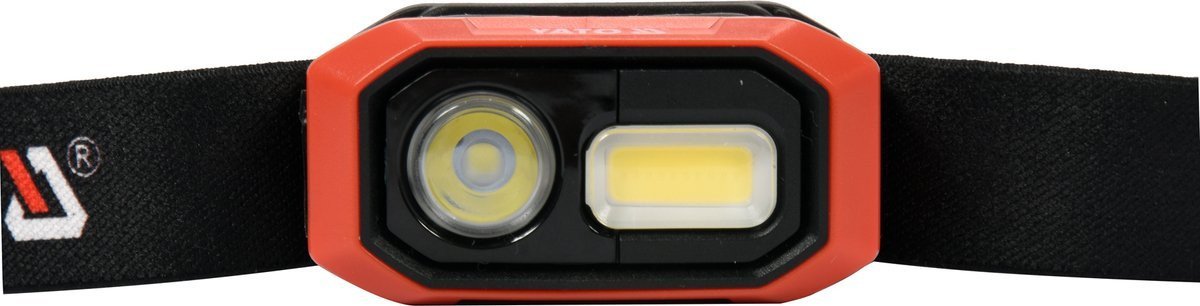 YATO Ліхтар на чоло COB-діодний YATO; живлення від акумулятора 3,7В 1400мАгод, 480Lm, з датчиком рух