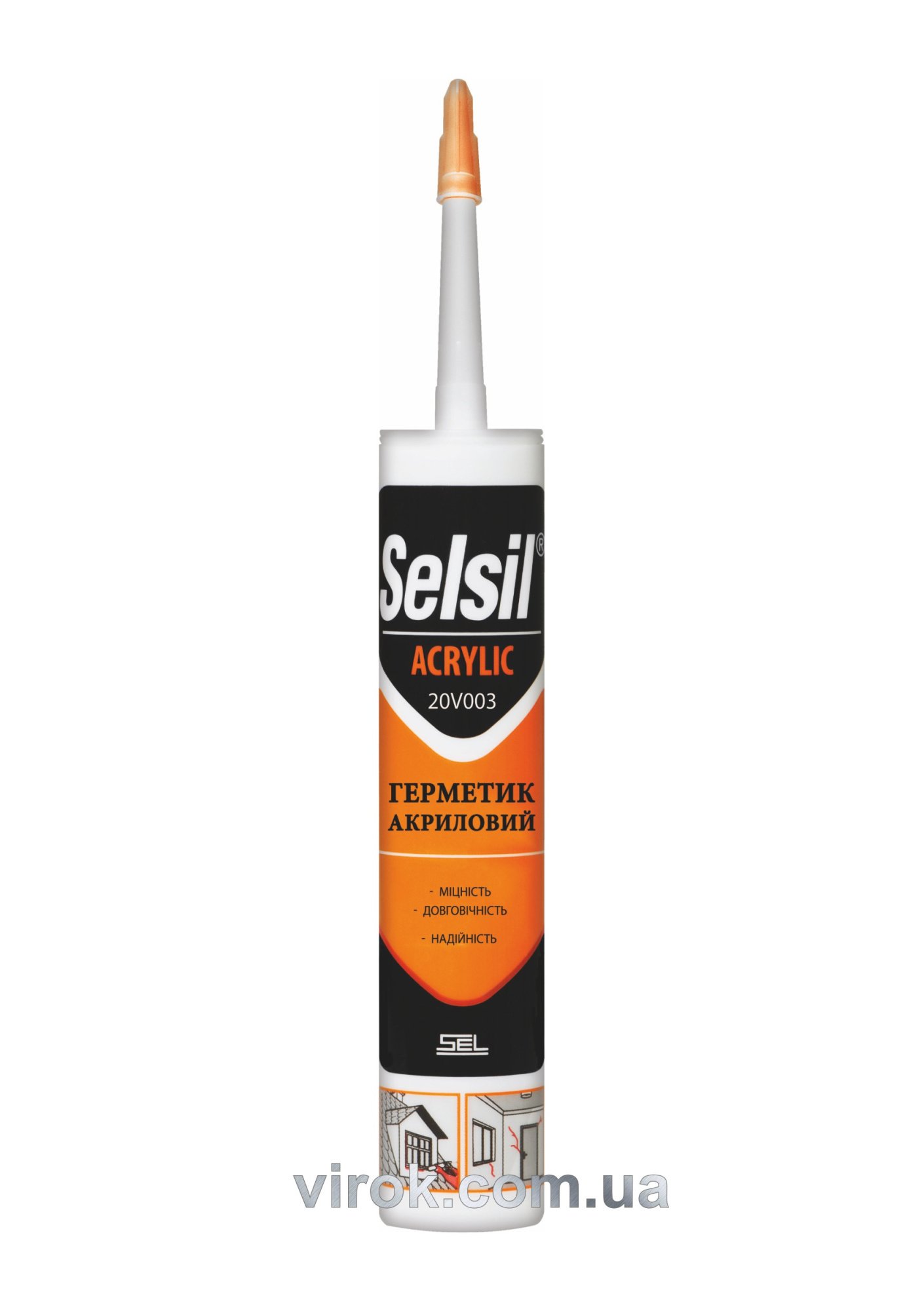 Герметик акриловий SELSIL (Білий) V310 мл. [25]