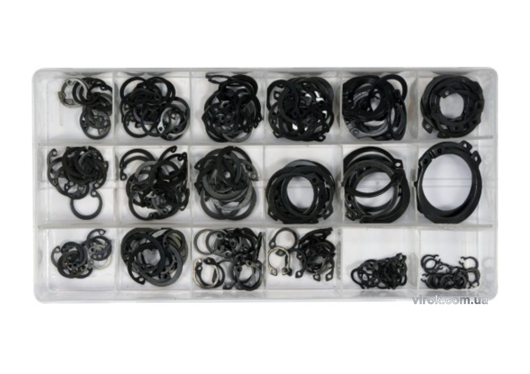 YATO Стопорні кільця зовнішні і внутрішні YATO; Ø= 6- 20 мм, наб. 225 шт.  | YT-06882