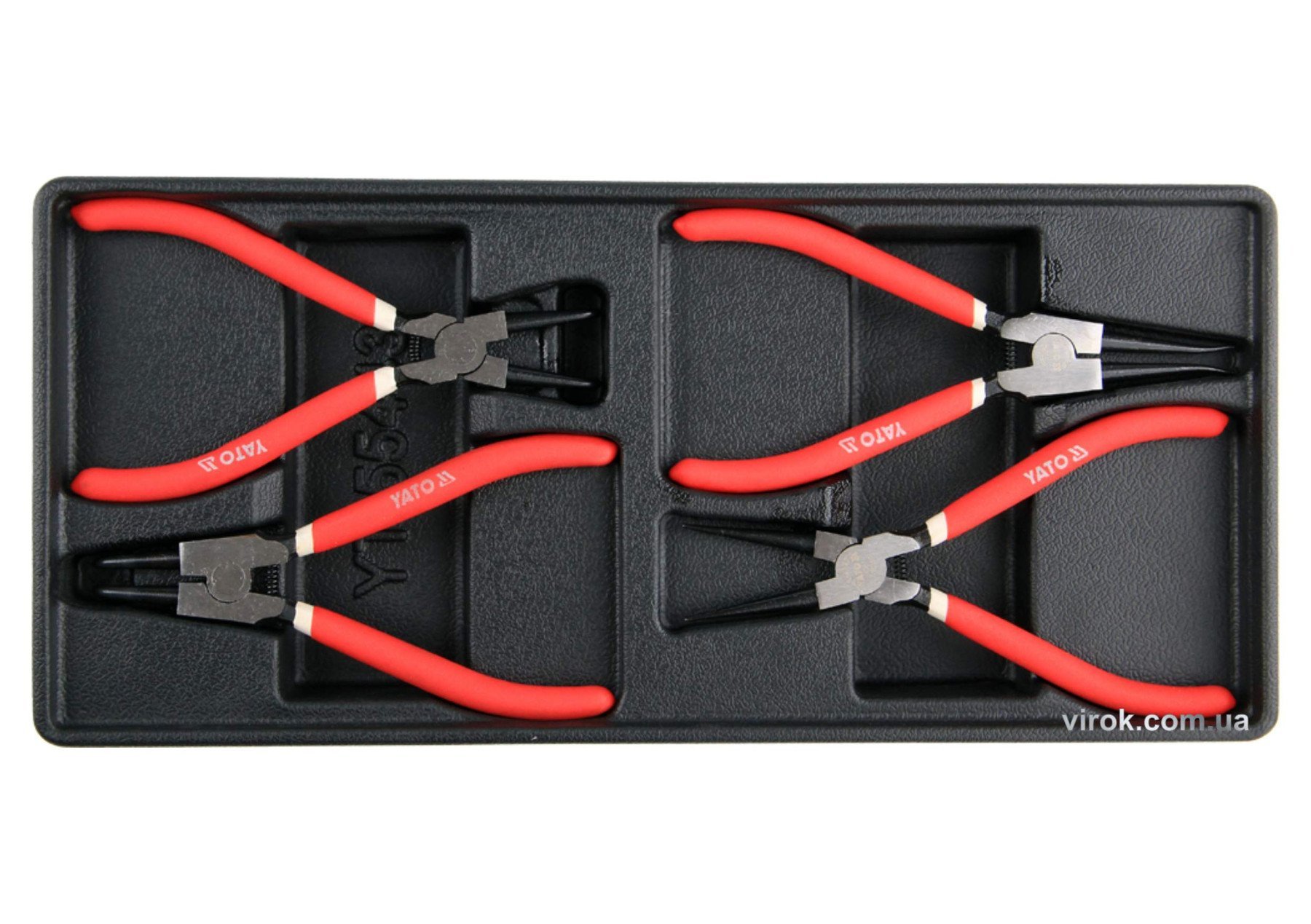 YATO Вклад до інструментальної шафи YATO, знімачі стопорних кілець, L=180 мм, 4 шт.  | YT-55443