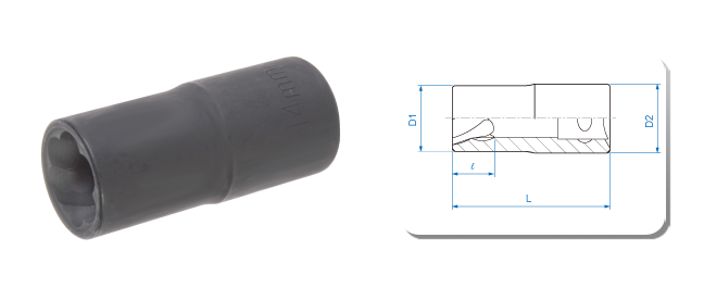 KING TONY Головка для поврежденных гаек 14 мм | 9TD403-14M
