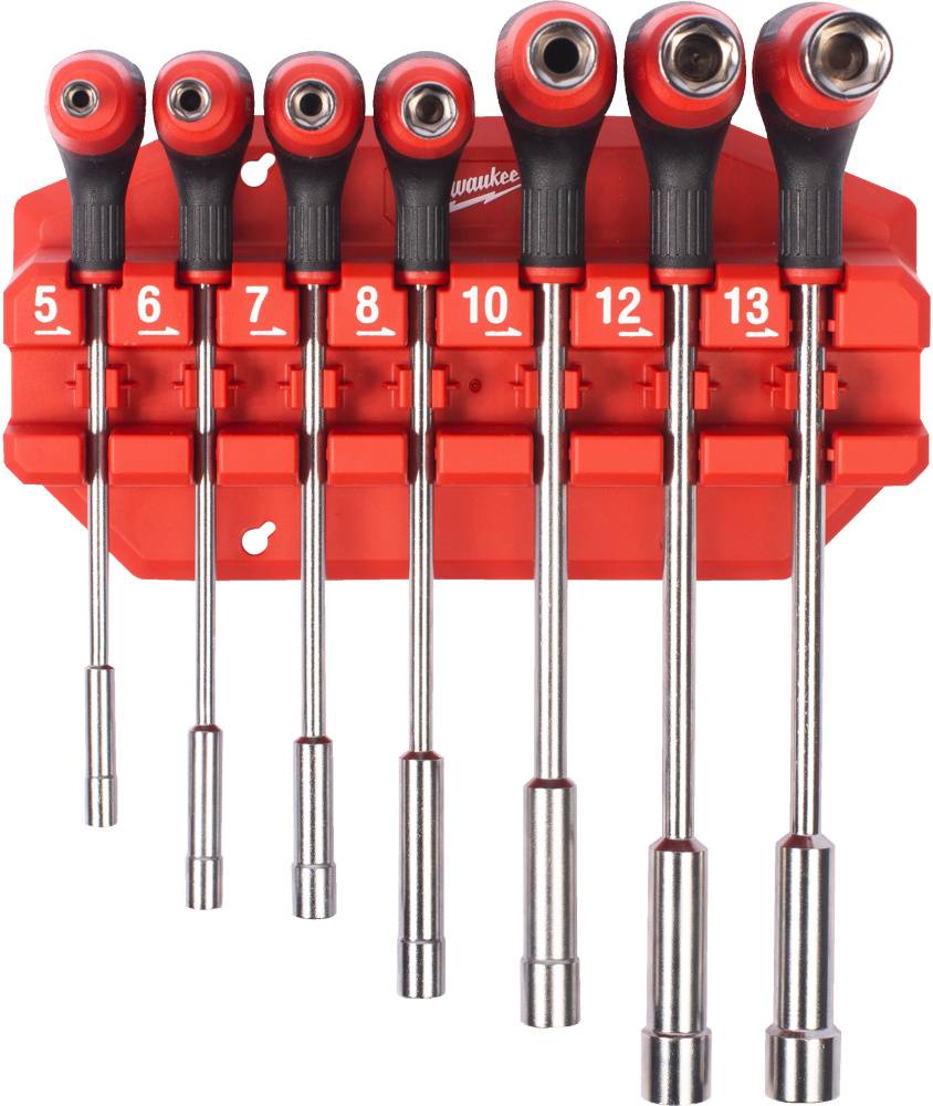 MILWAUKEE Набір ключів Г-образних с 6гр. головками з комфортною ручкою, (5/6/7/8 /10/12/13мм) (7шт) 