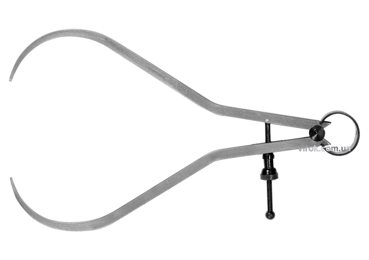 YATO Кронциркуль для зовнішніх вимірів : l= 200 мм, з гвинтовим фіксатором і на пружині
