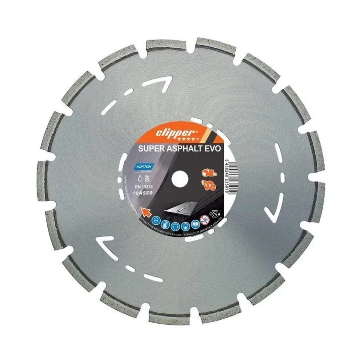 Круг алмазний сегментний 400х25,4 мм NORTON SUPER ASPHALT EVO, сегмент 10 мм, асфальт