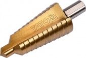 YATO Свердло конічне ступінчасте титанове по металу YATO : Ø= 6-20 мм, HSS 4241, L= 75/55 мм  | YT-4