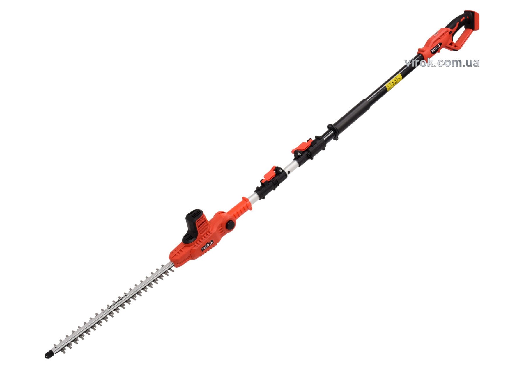 YATO Кущоріз акумуляторний телескопічний YATO: 1.8-2.8 м, Li-Ion 18 В, леза l=42 см,(БЕЗ АКУМУЛЯТОРА