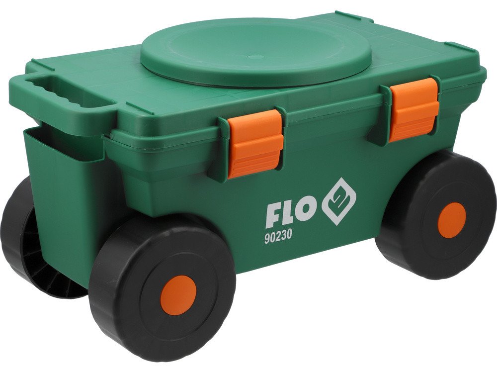 Сидіння обертове присадибне з коміркою FLO на 4 колесах Ø= 15 см 51х 31х 29 см, для навантаж.- 80 кг