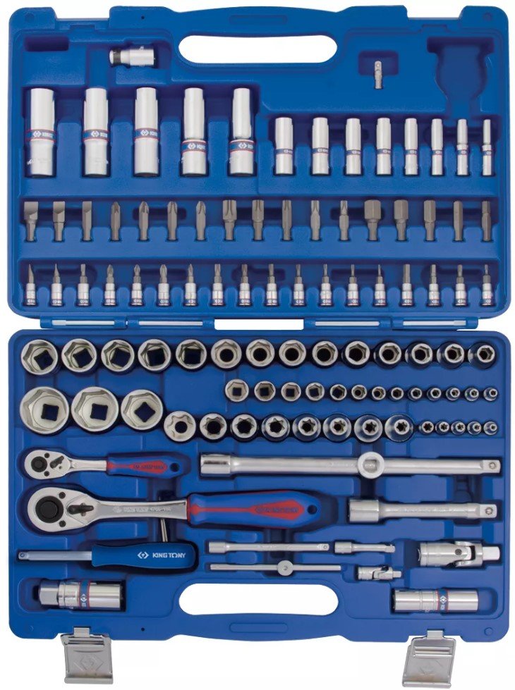 KING-TONY-АКЦИЯ Набор инструментов универсальный 109 ед. 1/4"+1/2" 6-ти гранные KING-TONY | SC7510MR