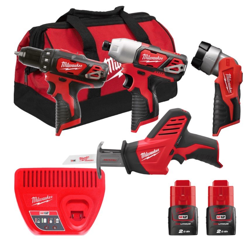 MILWAUKEE Набор инструментов M12 ВPP4A-202B 4933441240 | 4933441240
