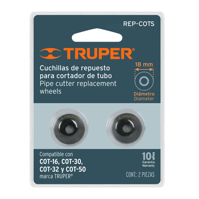 Truper REP-COTS Лезвие сменное, для трубореза, Медь 16, 30, 32, 50 мм 2шт