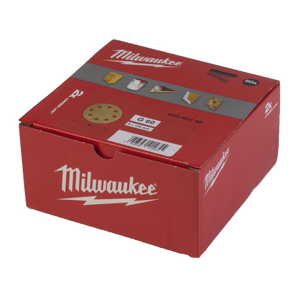 MILWAUKEE Круг шліфувальний HP 125/8 HL, Ø125мм, зерно 60, (50шт) | 4932492198