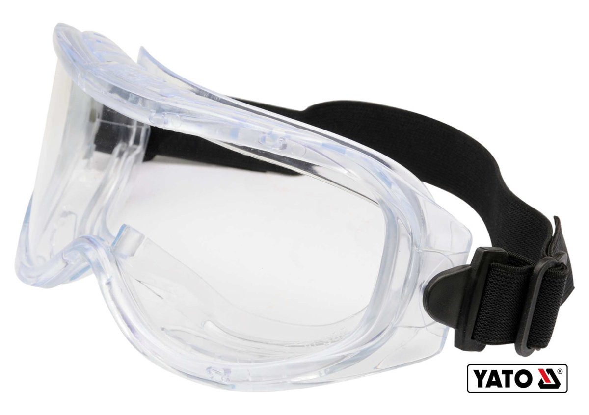 YATO Окуляри захисні YATO прозорі з регульованим еластичним пояском  | YT-73830