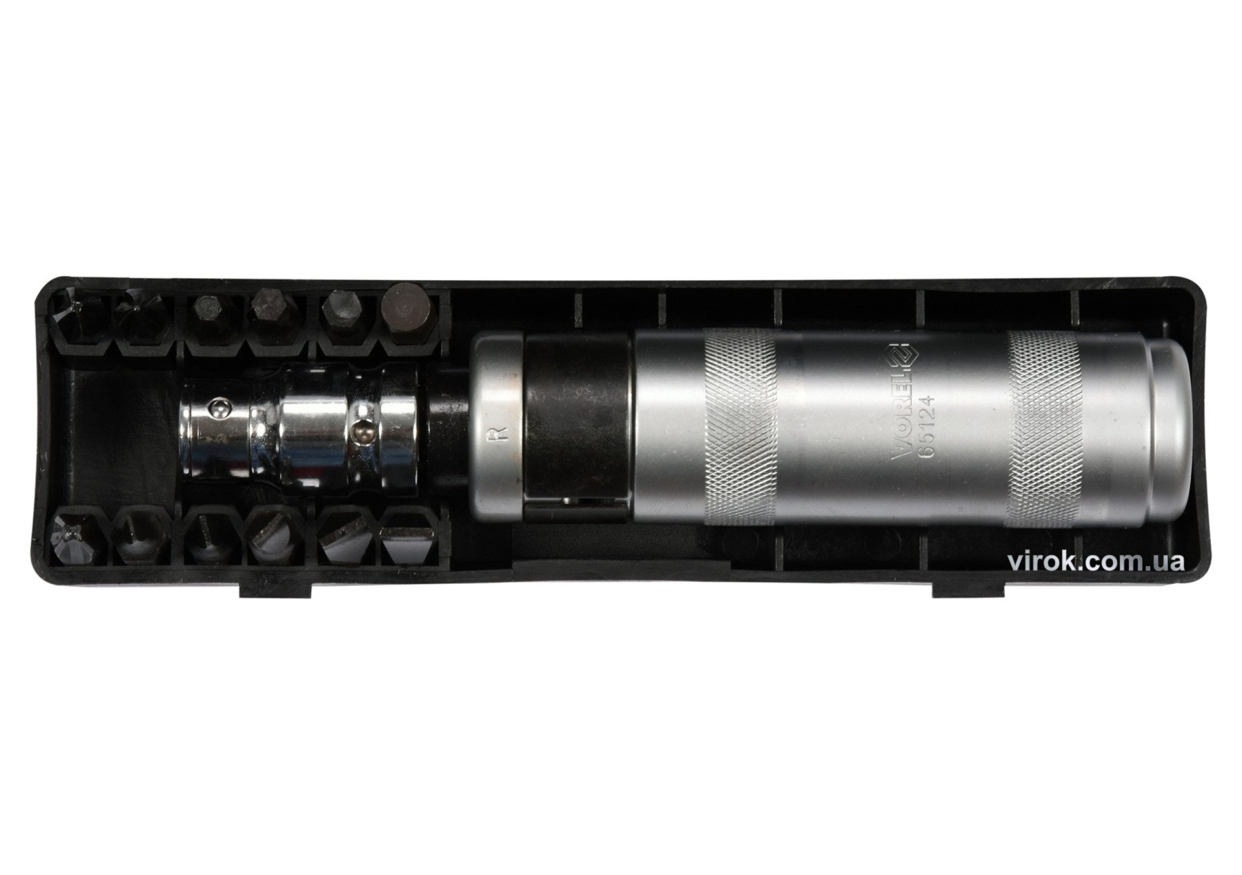 Викрутка ударна VOREL : 12 магнітних насадок, адаптер [20]