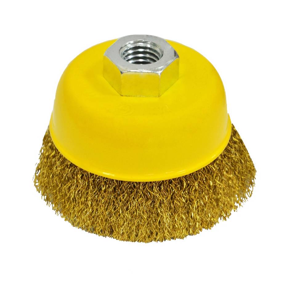 Щітка Чашка, М14, латунована рифлена, 65мм Technics | 17-903