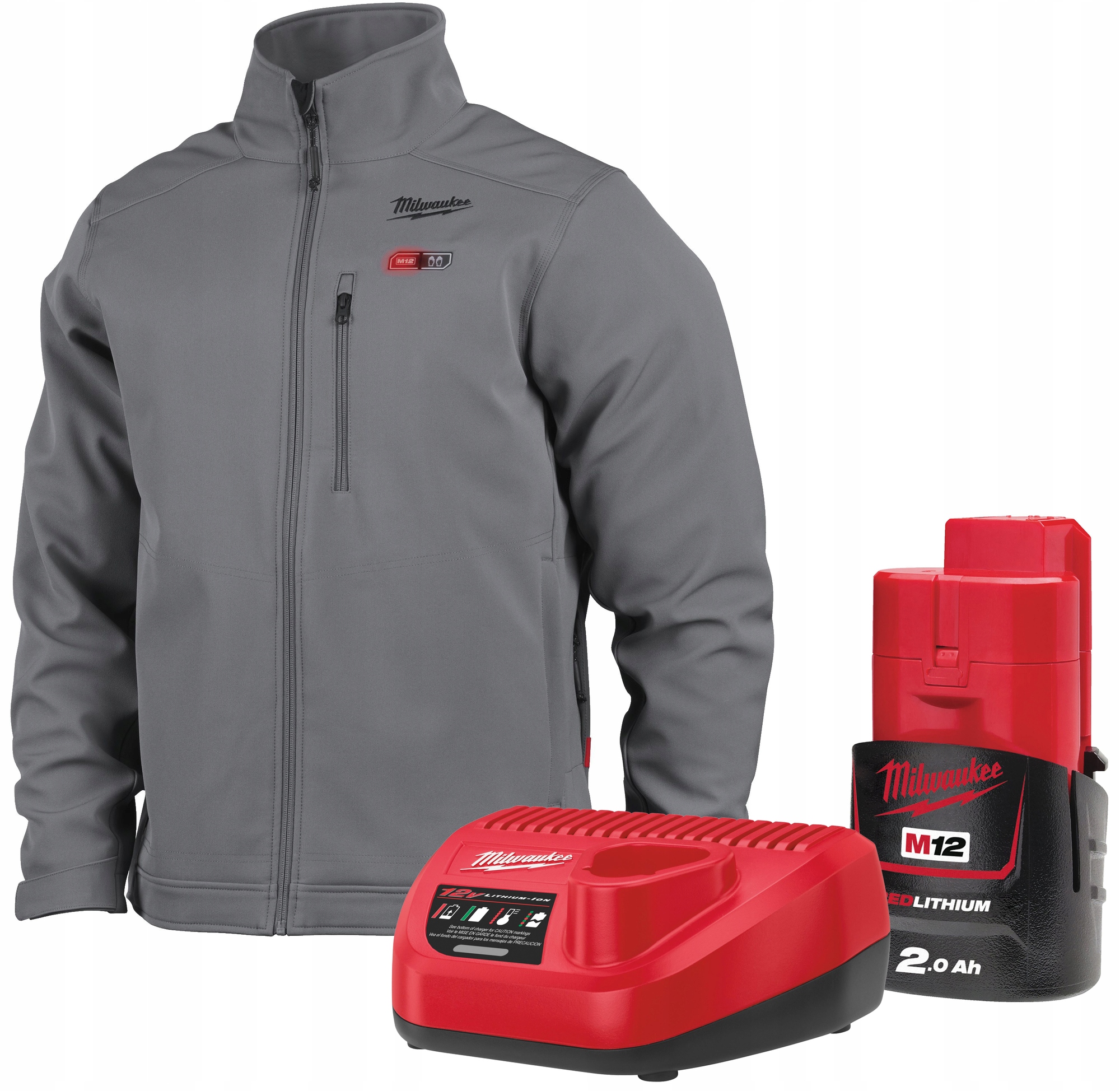 MILWAUKEE Куртка с подогревом размер "XXXL" M12HJGREY5-201 +з/у +аккумулятор | 4932492941