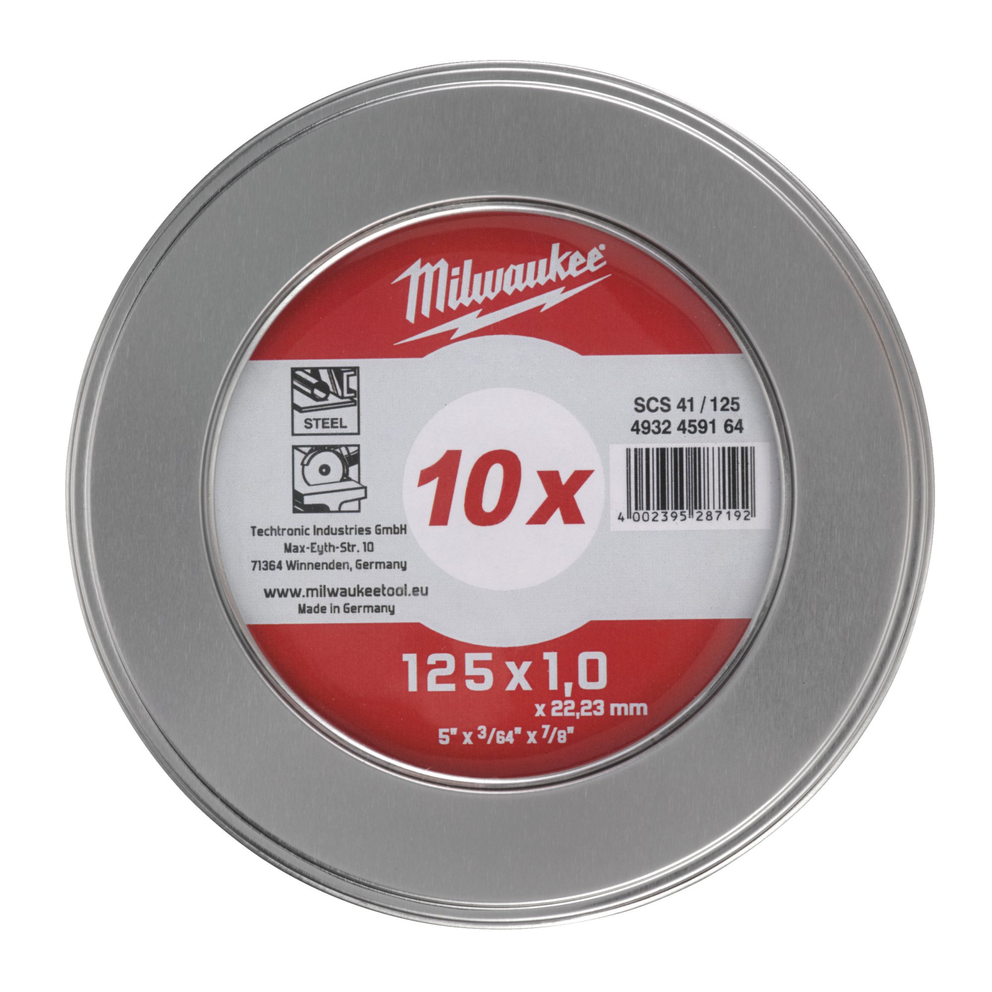 MILWAUKEE Отрезной диск SCS 41/125x1 PRO+ (10 шт) в металлическом боксе | 4932478998