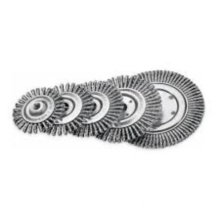 Щетка дисковая для сварщиков 115х6х22.2 мм, ст. проволока 0.5 мм, Z32 жгута, 15000 об / мин LESSMANN