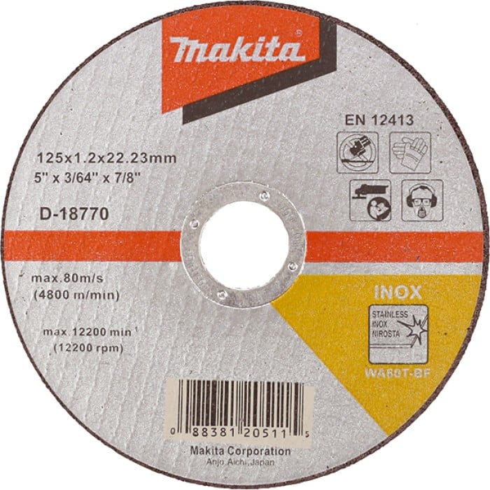 Відрізний диск Makita D-18770 (125x1.2х22.23 мм)