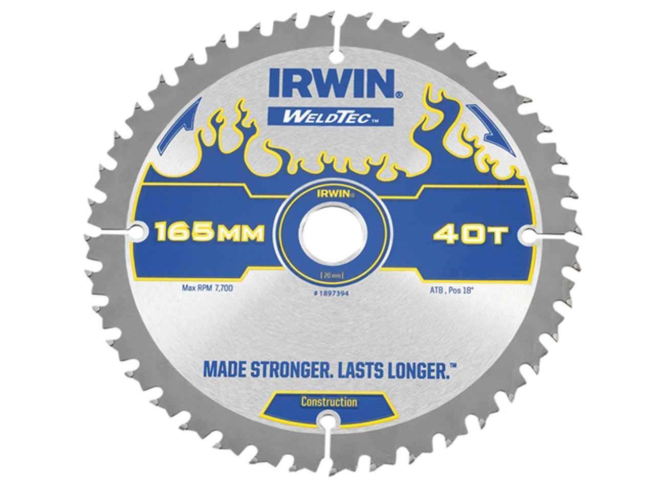 IRWIN Диск пильный по деревоматериалам 1,8мм Weldtec CSB 165мм/40T/20/16, | 1897394