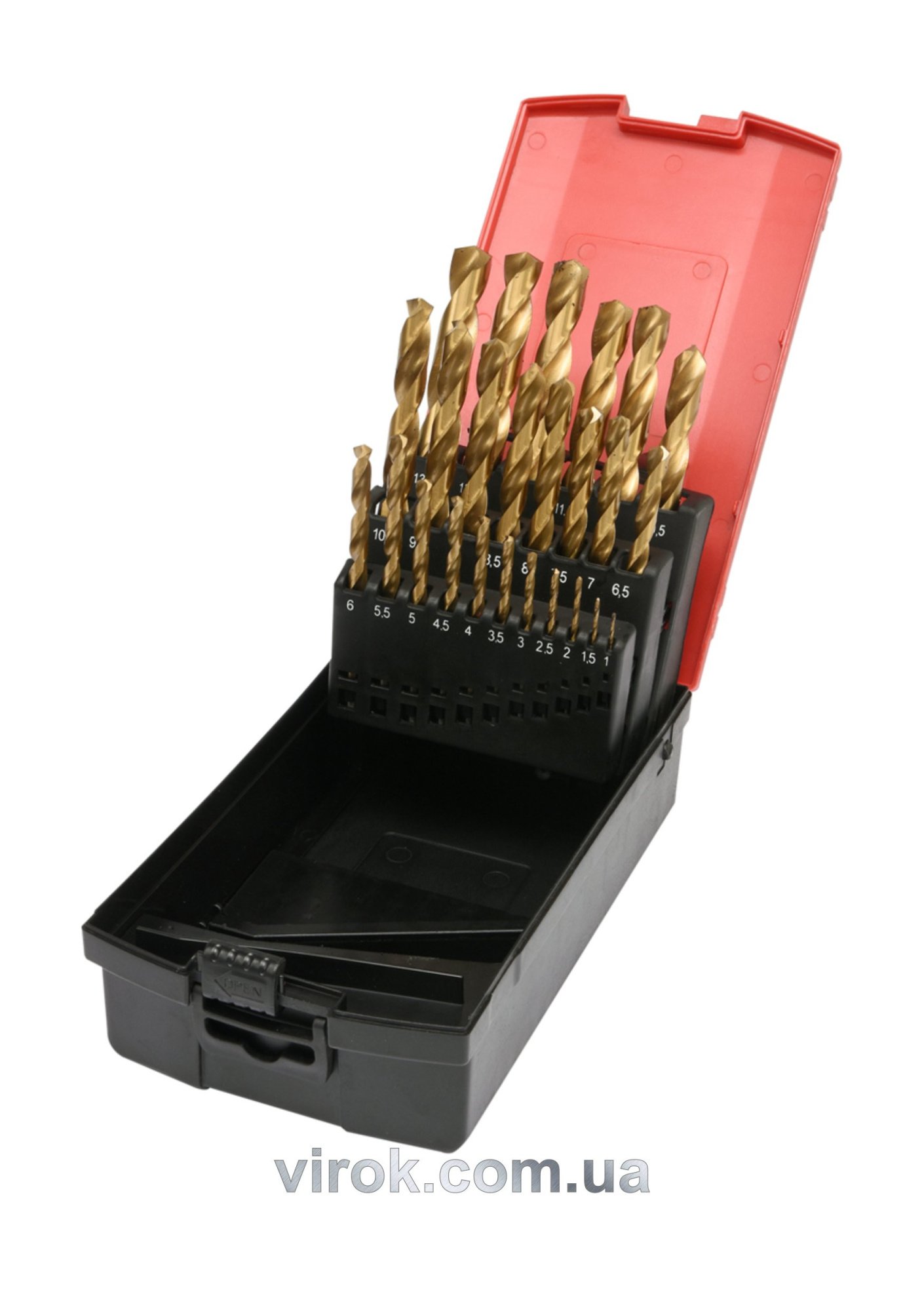 YATO Свердла по металу титанові YATO : HSS-TiN Ø= 1-13 мм. (Набір/25 Шт.)  | YT-44676