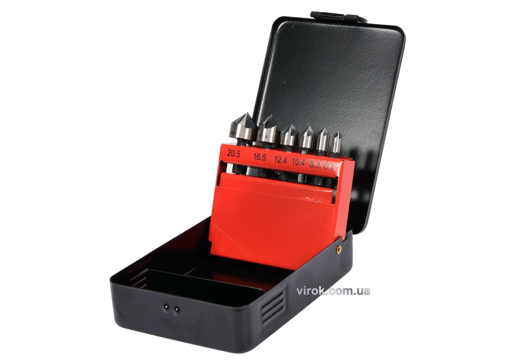 YATO Набір зенкерів конічних по металу YATO: HSS, Ø=6.3-20.5 мм, l=40/45 мм, 5 пругів, HEX-1/4", 6шт