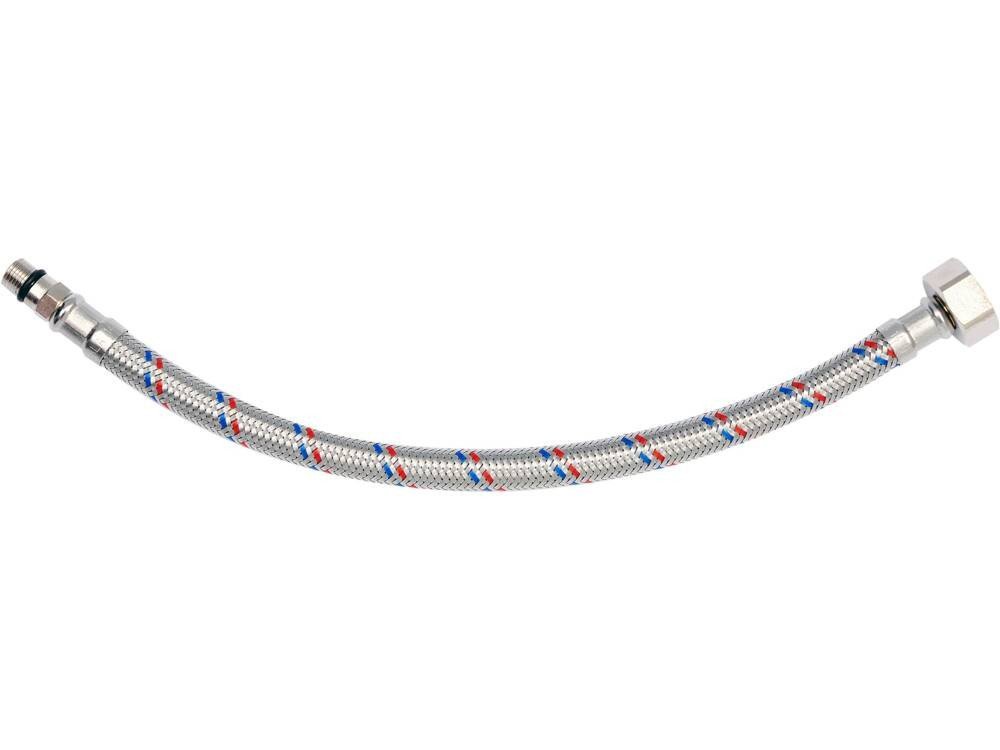 Шланг водопровідний з опліткою з нерж сталі FALA l= 300мм Ø= 8/12, з'єдн F-1/2" х M-M10x1- 17мм 1МПа