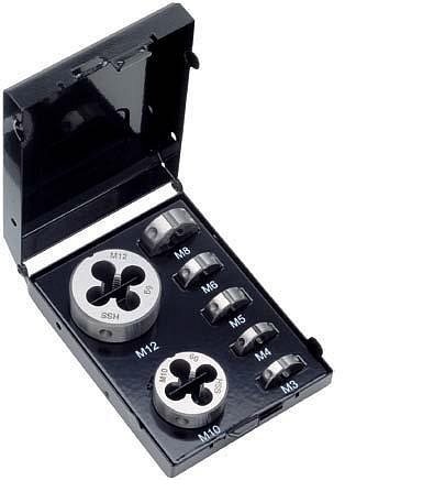 VÖLKEL Набір плашок М3-4-5-6-8-10-12; HSS-E; DRILBOX. DIN 223 49522