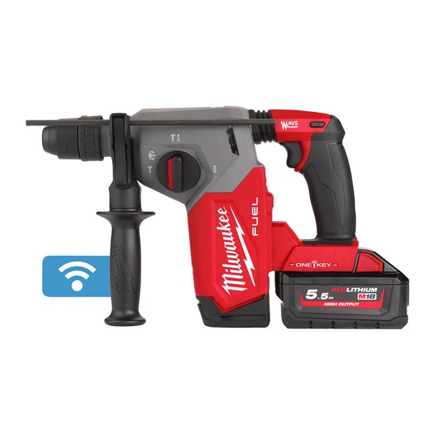 MILWAUKEE Перфоратор аккумуляторный бесщёточный SDS PLUS M18 ONE FHX-552X FUEL (Li-Ion 5.5 Ач) | 493