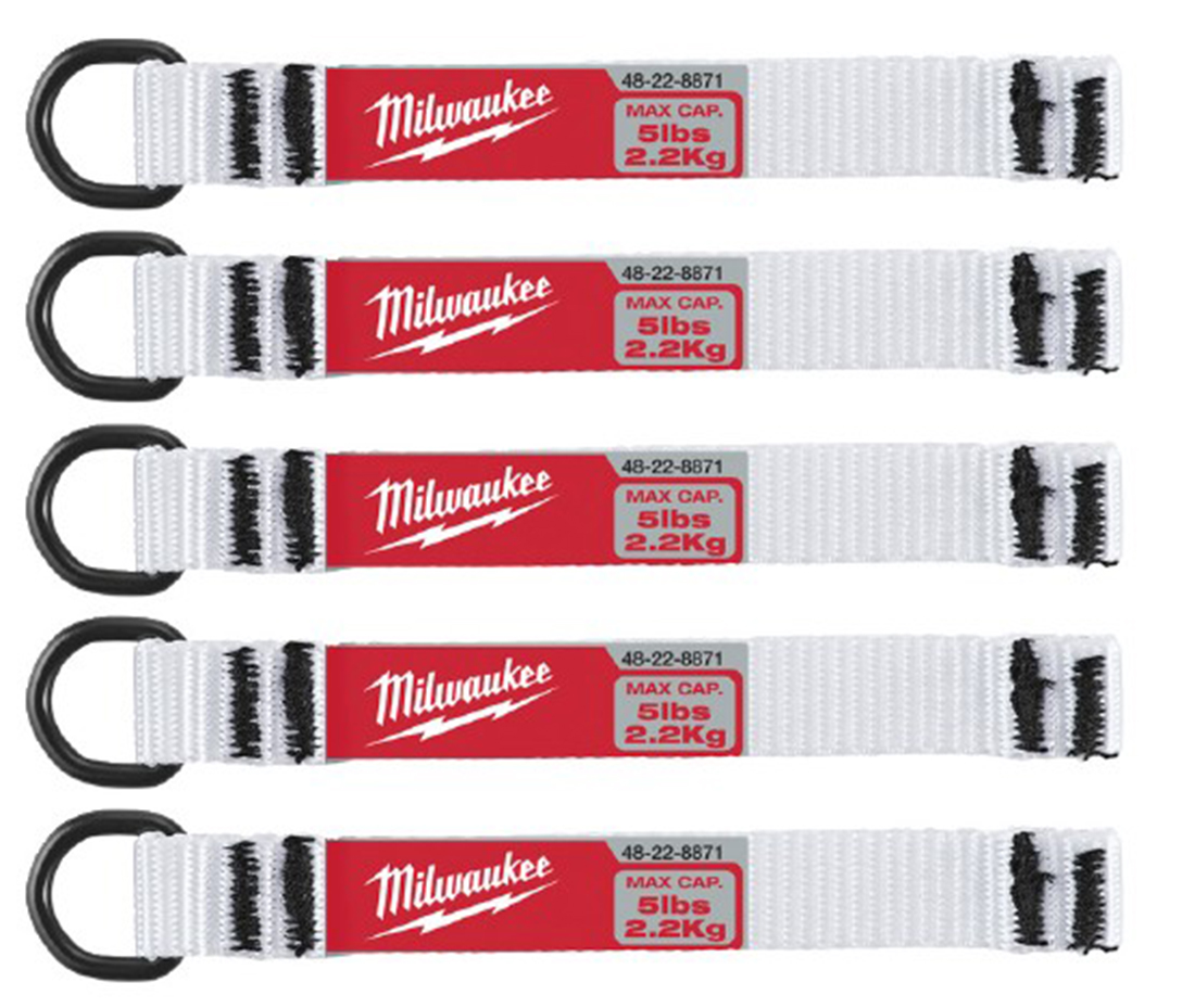 MILWAUKEE D-образне кільцез брелоком для кріплення ручного інструменту (5шт.) | 4932471431