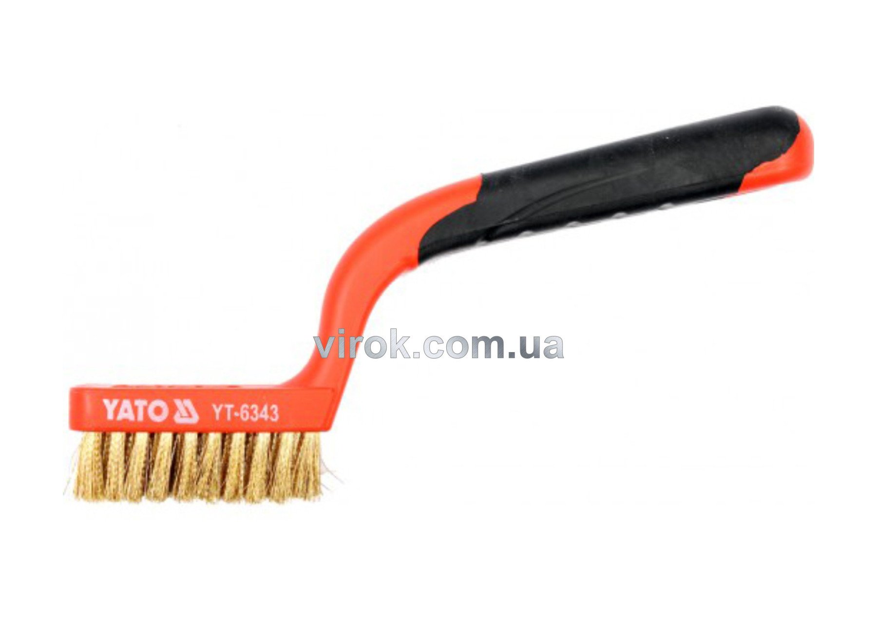 YATO Щітка дротяна сталева YATO : 3- рядна, L= 180 мм з пластмасовою ручкою  | YT-6343