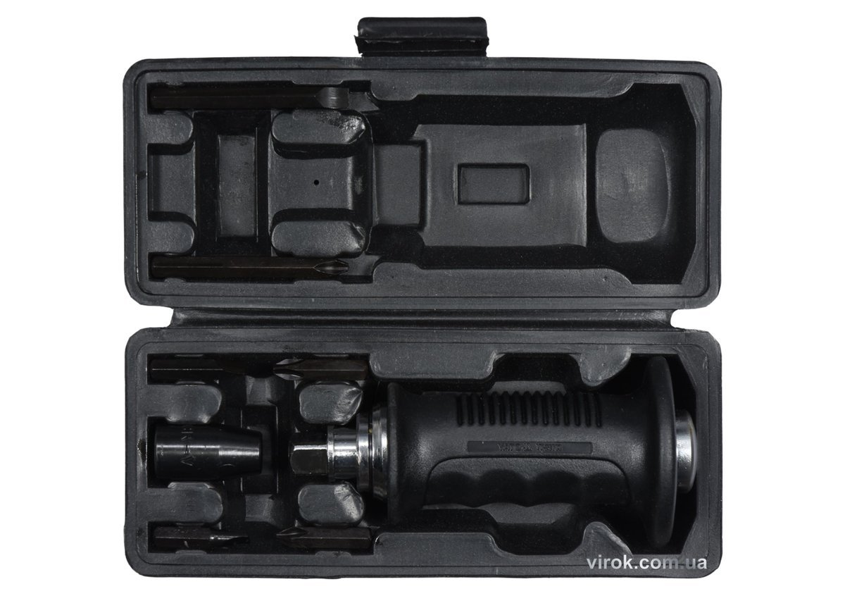 YATO Викрутка реверсивна ударна YATO : L= 175, тріщатка, 6 насадок, CrV  | YT-28003