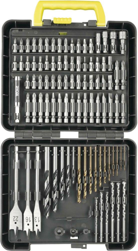 Набір біт, насадок, свердл по металу/дереву/каменю RYOBI RAK95DDF (95шт), пластиковий кейс