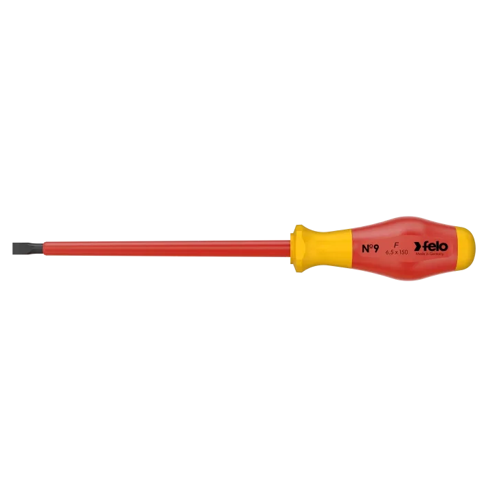 Отвертка высоковольтная FELO 1000V шлиц 6,5х1,2x150х100 мм (91306590)