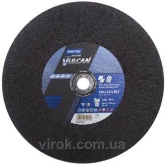 NORTON Диск відрізний по металу і нержав. сталі тм " VULCAN"; Ø= 350х25,4 мм, t= 3.0 мм | 70V115