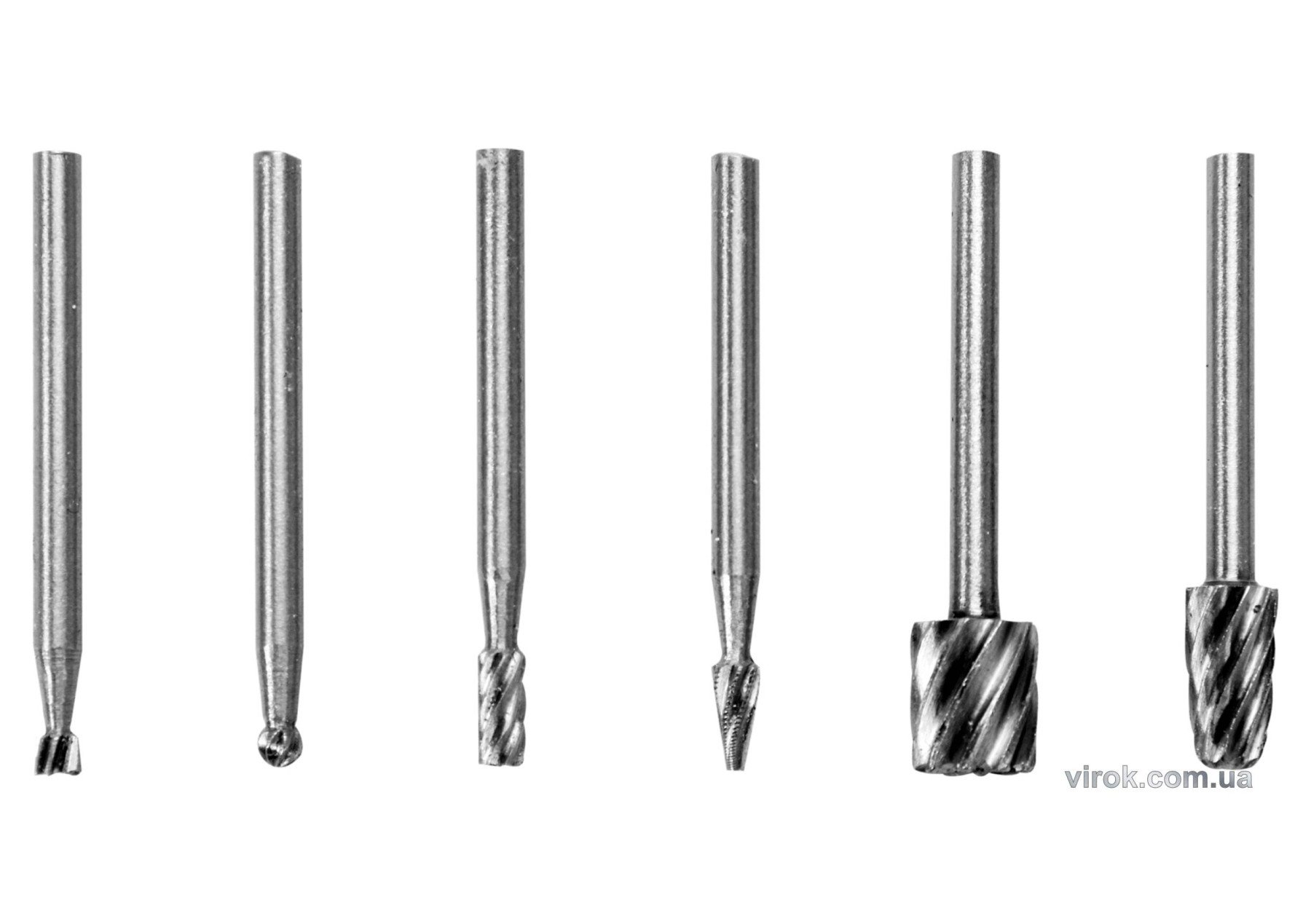 STHOR Фрези по металу HSS до мінішліфмашини зі шпінделем Ø= 3,2 мм, кпл. 6 од.  | 25405