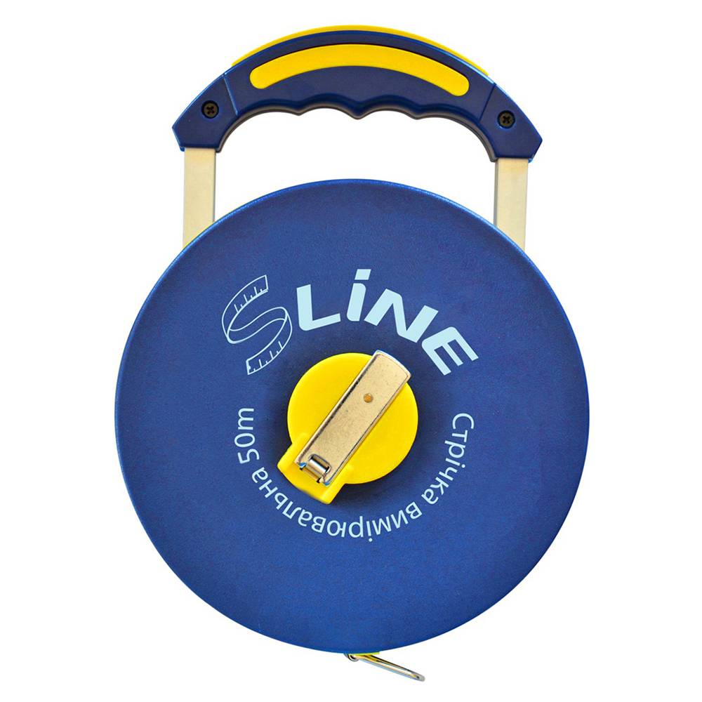 Стрічка вимірювальна з ручкою, скловолокно, 50м/13мм S-line | 15-381