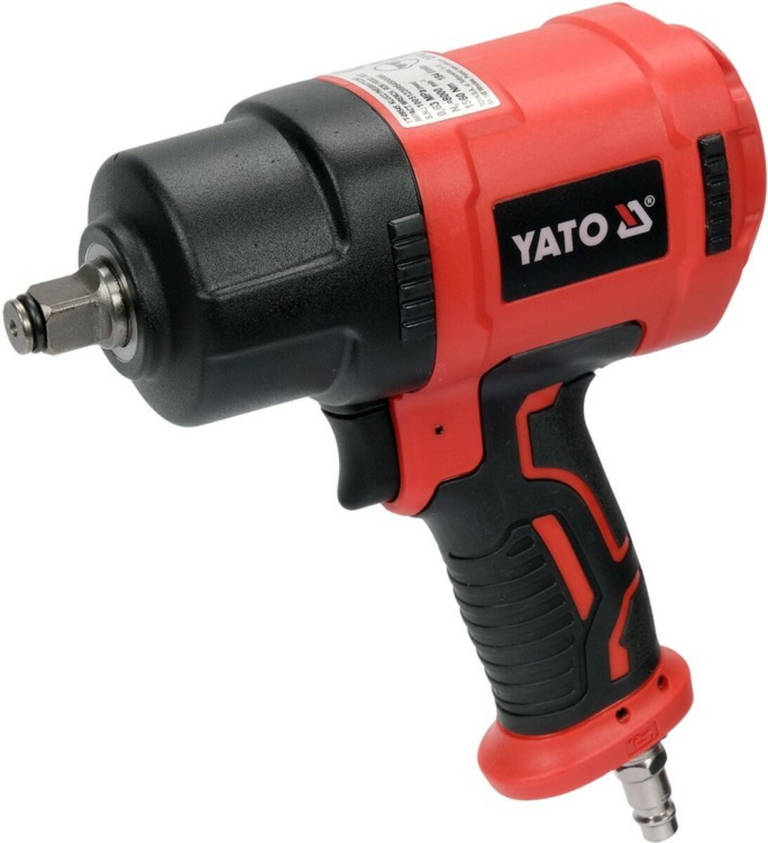YATO Гайковерт ударний пневматичний YATO : квадрат 1/2", F=1560 Nm, спожив. повітря- 184 л/хв  | YT-
