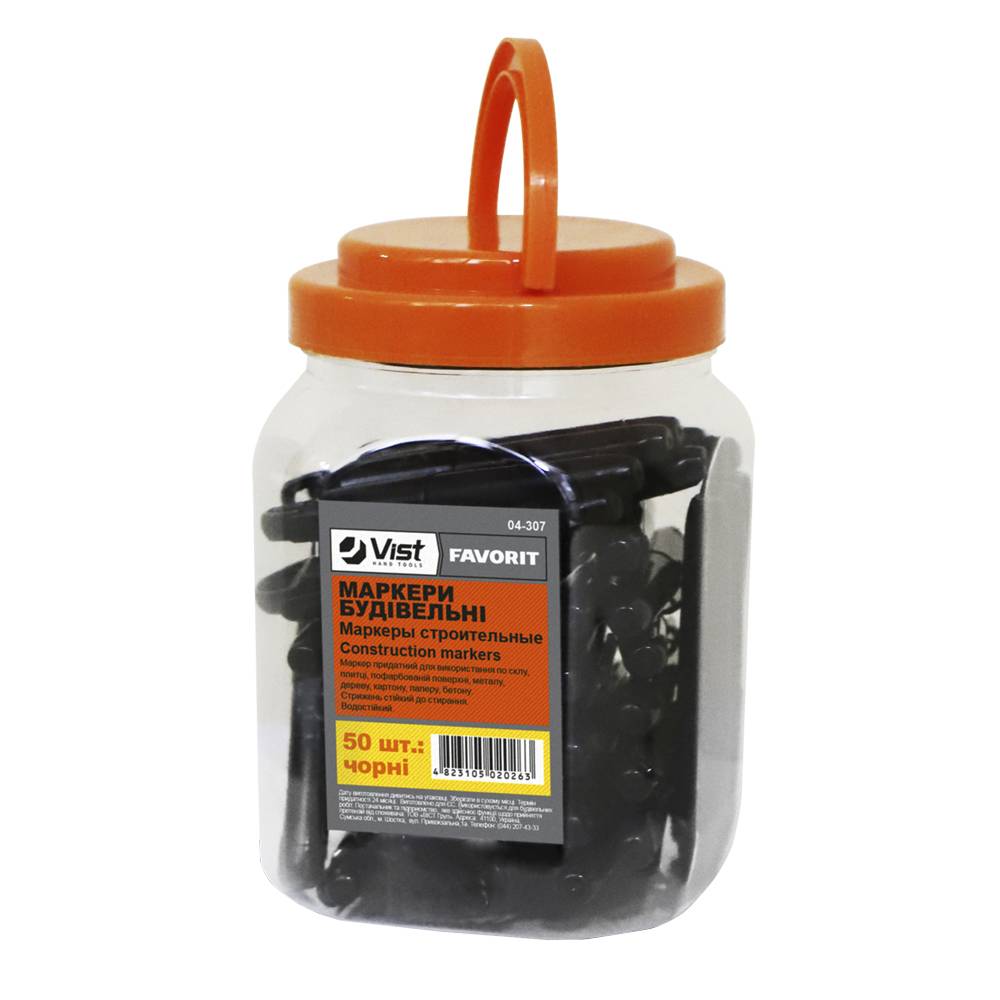 Маркери будівельні 95мм (чорні), 50шт Favorit | 04-307