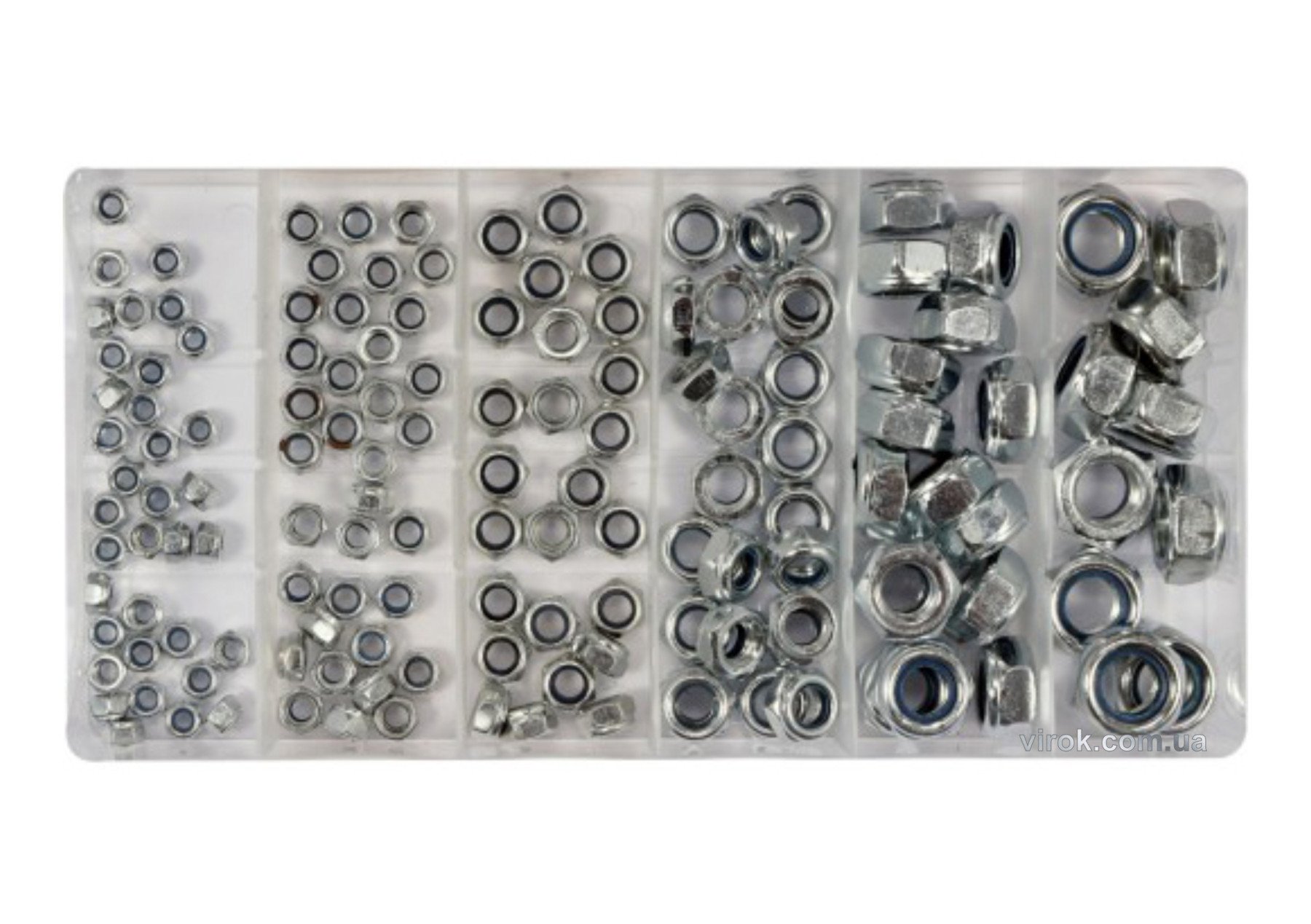 YATO Гайки М4- М10 самозатисні YATO в пластиковій коробці; наб. 146 шт.  | YT-06774