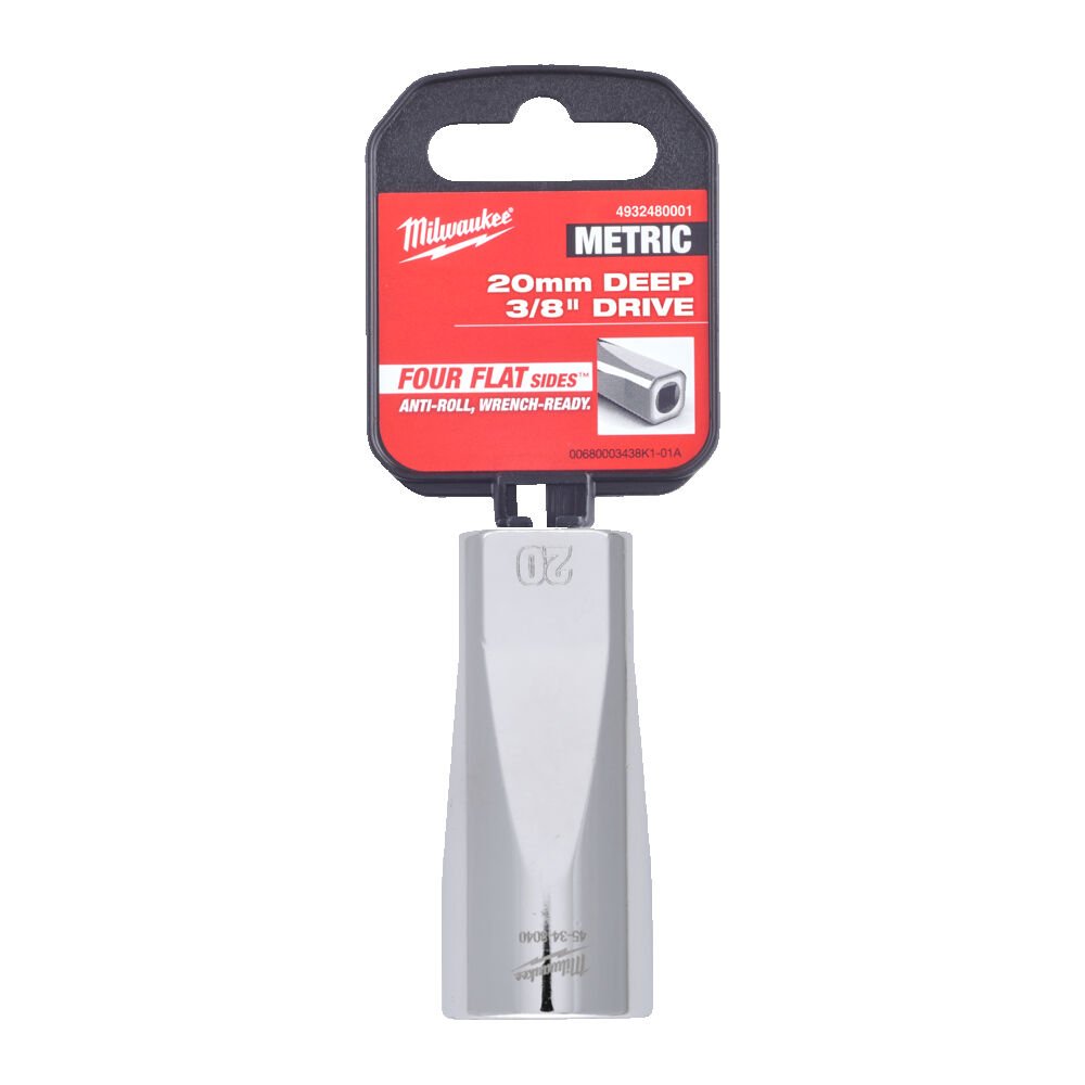 MILWAUKEE 3/8" головка удлиненная - 20 мм (1 шт) | 4932480001