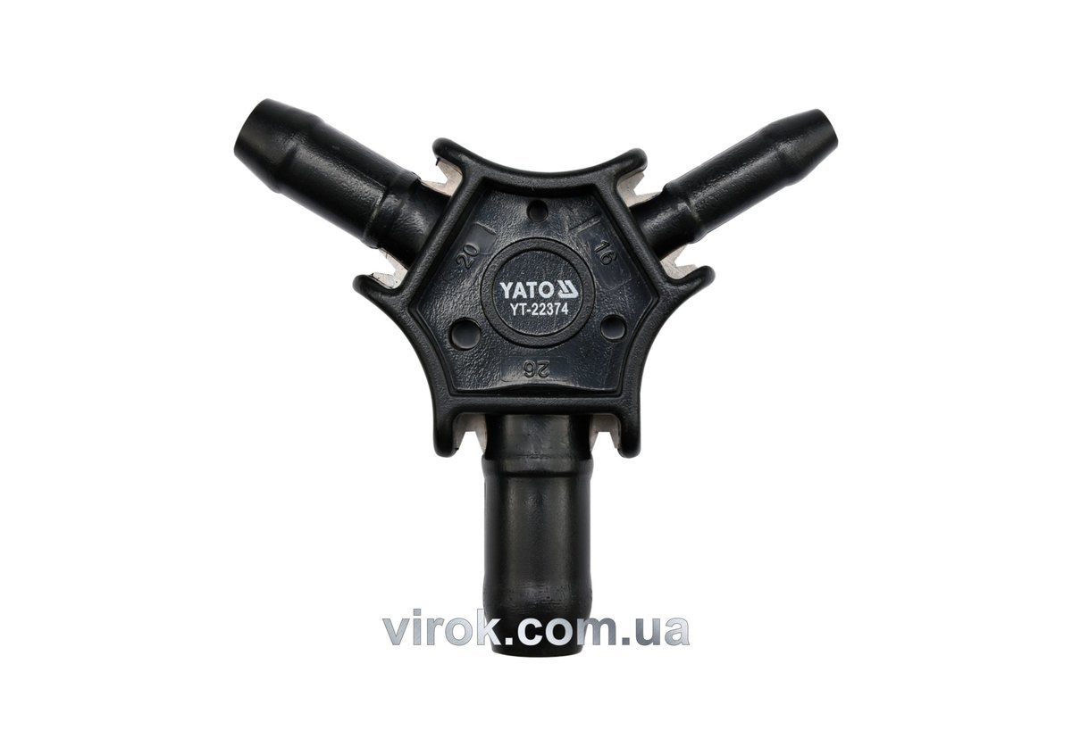 YATO Калібратор трійник для труб PEX-AL-PEX або PERT-AL-PERT Ø= 16, 20, 26 мм  | YT-22374