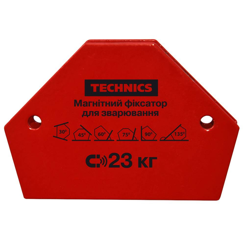 Магнітний фіксатор для зварювання Трапеція, 90х120 мм, кути 30°, 45°,60°, 75°, 90°, 135° Technics